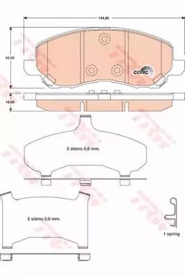 Колодки передні GDB4142 TRW