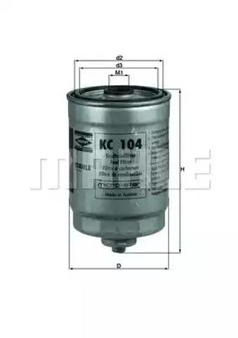 Фільтр палива KC104 MAHLE