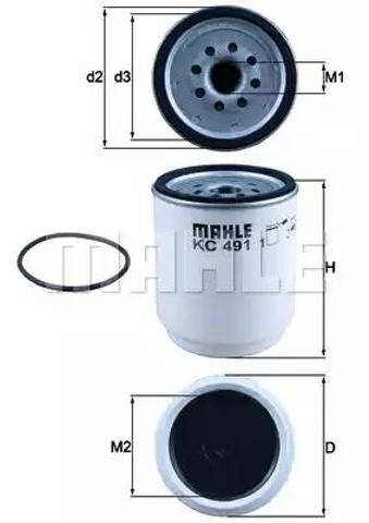 Фільтр палива KC491D MAHLE