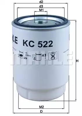 Фільтр палива KC522D MAHLE