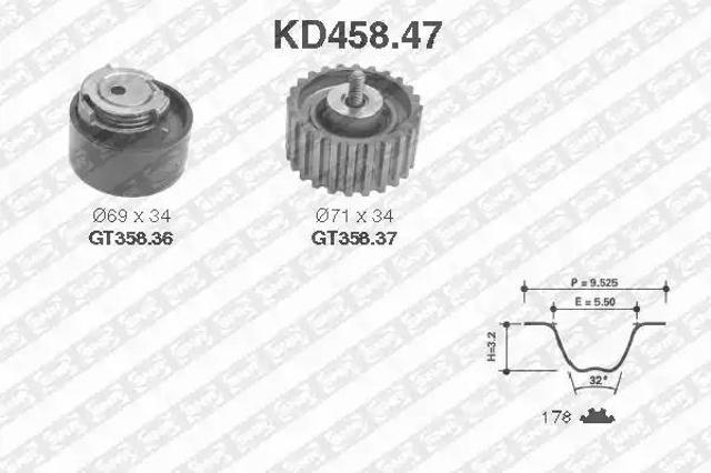 ГРМ ремень KD45847 NTN