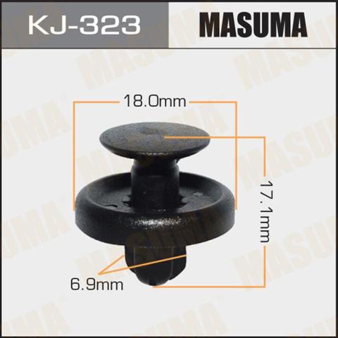Пістон (кліп) кріплення підкрилки переднього крила KJ323 MASUMA