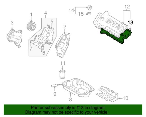 Прокладка клапанної кришки, права KL0110235B MAZDA