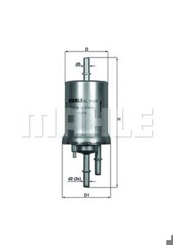 Фільтр тонкого очищення палива KL1563 MAHLE