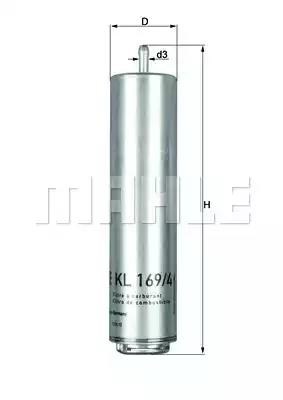 Фільтр тонкого очищення палива KL1694D MAHLE