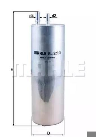 Фільтр тонкого очищення палива KL2295 MAHLE