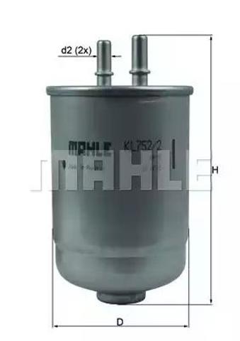 Фільтр тонкого очищення палива KL7522D MAHLE