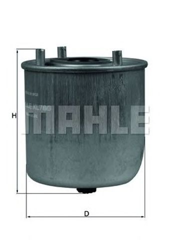 Фільтр тонкого очищення палива KL780 MAHLE