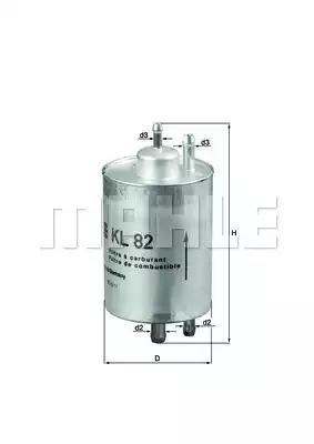 Фільтр паливний KL82 MAHLE