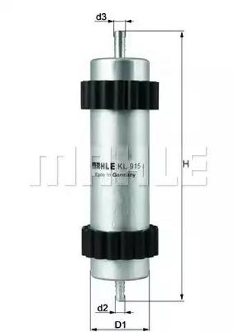 Фільтр паливний KL915 MAHLE