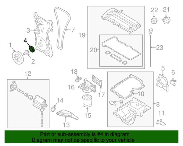 Сальник коленвала передній L3G610602 MAZDA