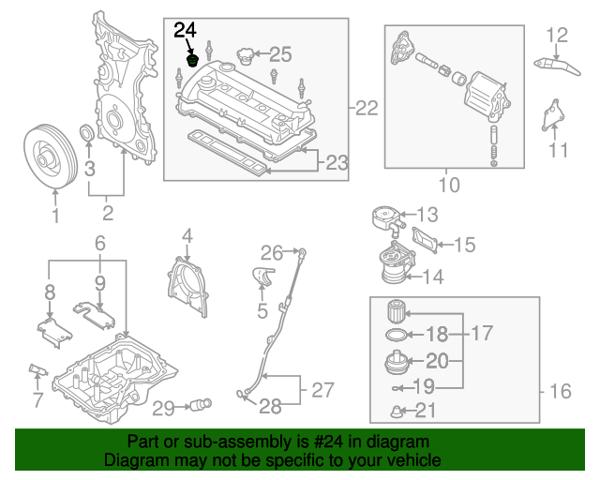 Прокладка клапанної кришки двигуна, кільце L3K9102D5A MAZDA
