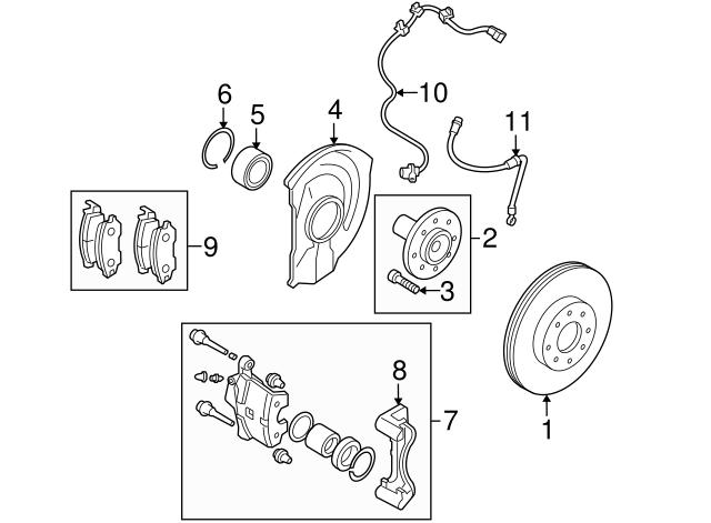 Кільце стопорне підшипника передньої маточини MB303868 MITSUBISHI