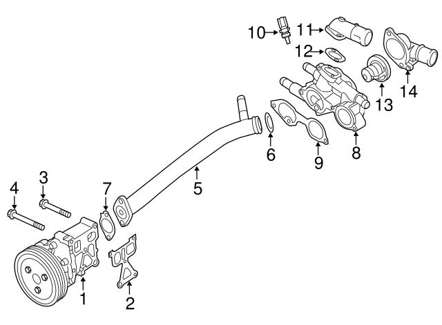 Прокладка фланця (трійника) системи охолодження MD030764 MITSUBISHI