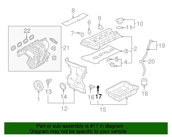 Прокладка пробки піддону двигуна MD050317 MITSUBISHI