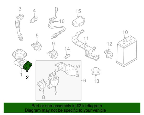 Прокладка EGR-клапана рециркуляції MD358490 MITSUBISHI