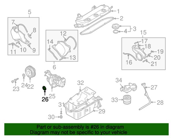 Сальник коленвала передній MD372249 MITSUBISHI