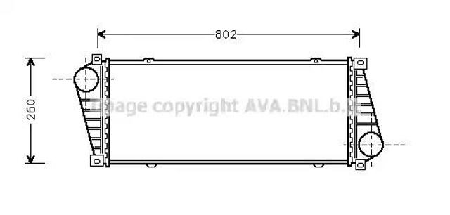 Радіатор интеркуллера MSA4217 AVA