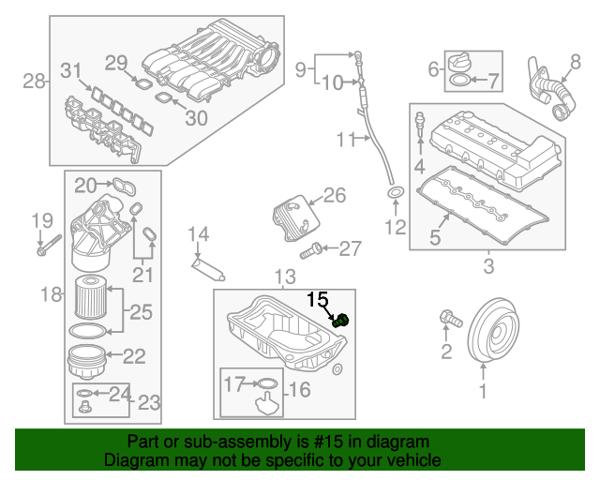 Пробка піддона двигуна N90813202 VAG