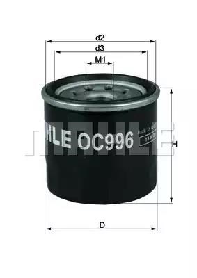 Фільтр масляний (вир-во gm) OC996