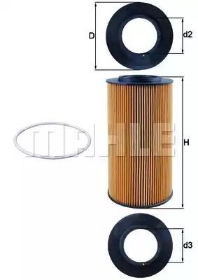 Фільтр масла OX434D MAHLE