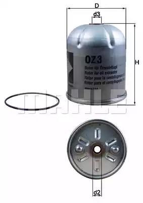 Маслофільтр OZ3D MAHLE