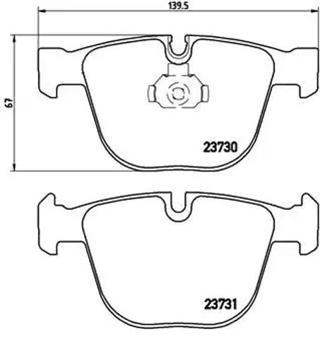 Колодки гальмові задні, дискові P06026 BREMBO