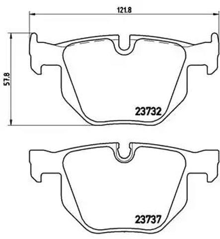 Колодки на гальмо задній дисковий P06033 BREMBO