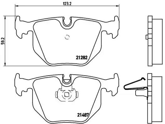Колодки гальмові задні, дискові P06044 BREMBO