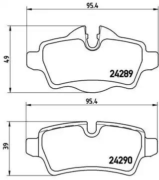 Задні гальмівні колодки P06052 BREMBO