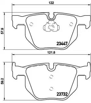 Задні гальмівні колодки P06056 BREMBO