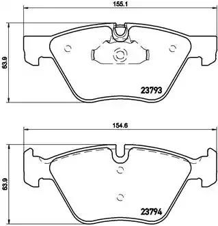 Колодки гальмівні передні, дискові P06057 BREMBO