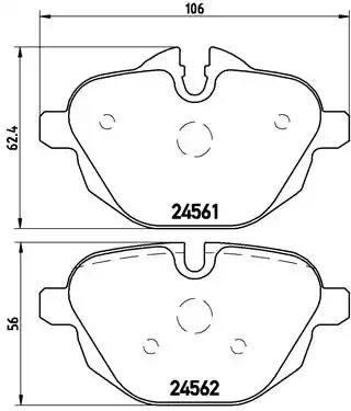 Задні гальмівні колодки P06064 BREMBO