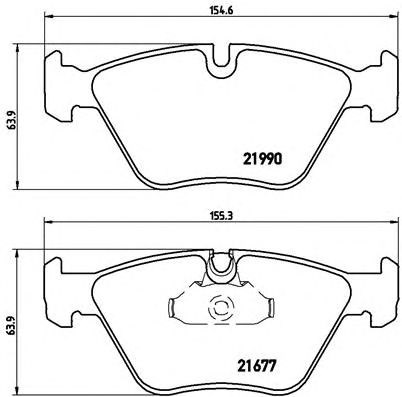 Колодки гальмівні передні, дискові P06065 BREMBO