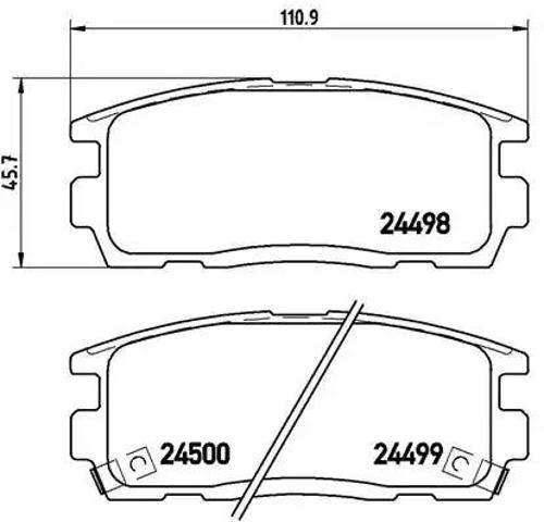 Задні колодки P10004 BREMBO