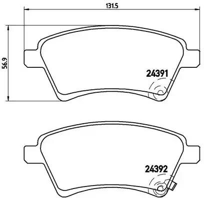 Гальмівні колодки P23105 BREMBO