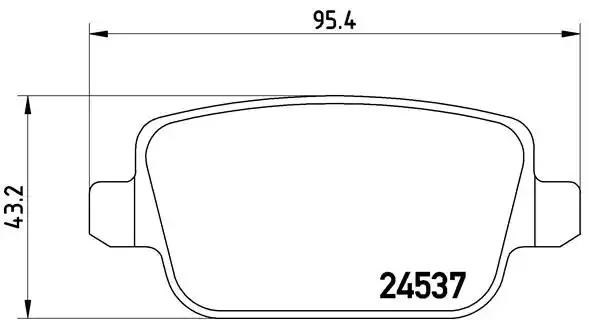Задні гальмівні колодки P24075 BREMBO
