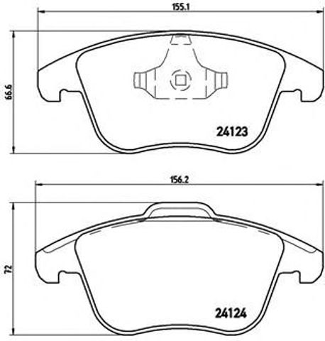 Гальмівні колодки P24076 BREMBO