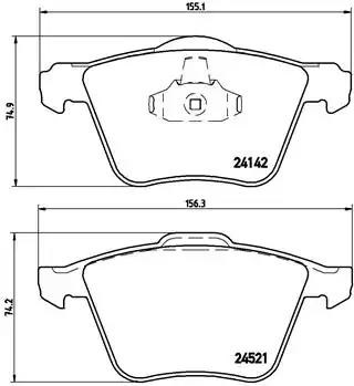 Колодки передні P24077 BREMBO