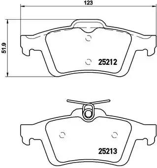 Колодки гальмові задні, дискові P24148 BREMBO