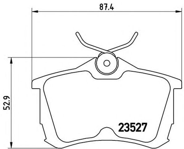 Колодки гальмові задні, дискові P28030 BREMBO