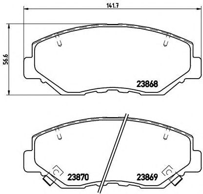 Тормозні колодки P28035 BREMBO