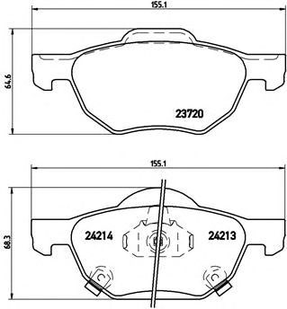 Тормозні колодки P28036 BREMBO