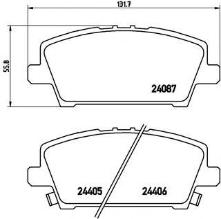 Передні гальмівні колодки P28037 BREMBO