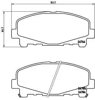 Колодки гальмівні дискові комплект P28043 BREMBO