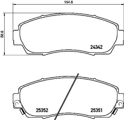 Передні гальмівні колодки P28068 BREMBO