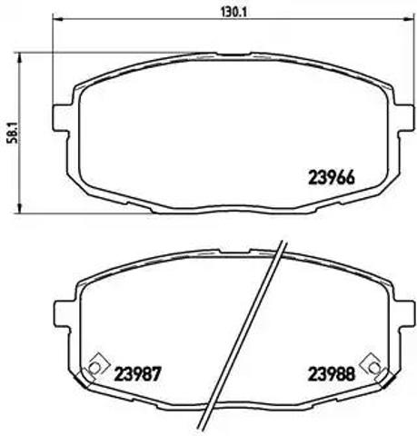 Колодки гальмівні передні, дискові P30034 BREMBO