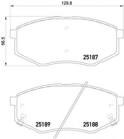 Колодки гальмівні передні, дискові P30055 BREMBO