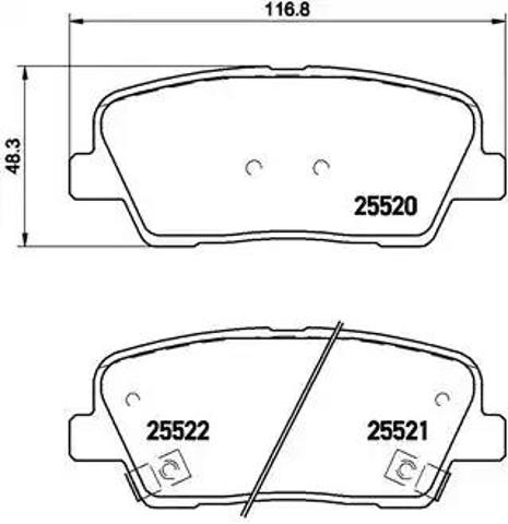 Колодки гальмівні задні, дискові P30063 BREMBO