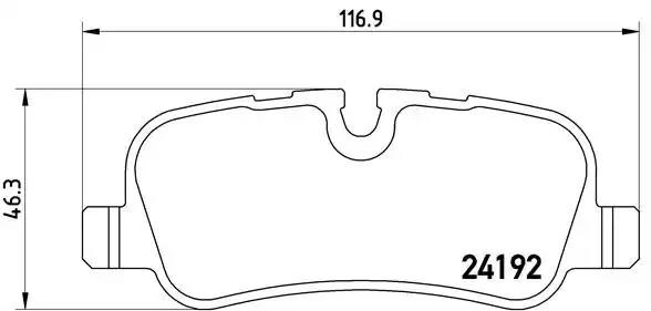 Колодки гальмівні задні, дискові P44013 BREMBO